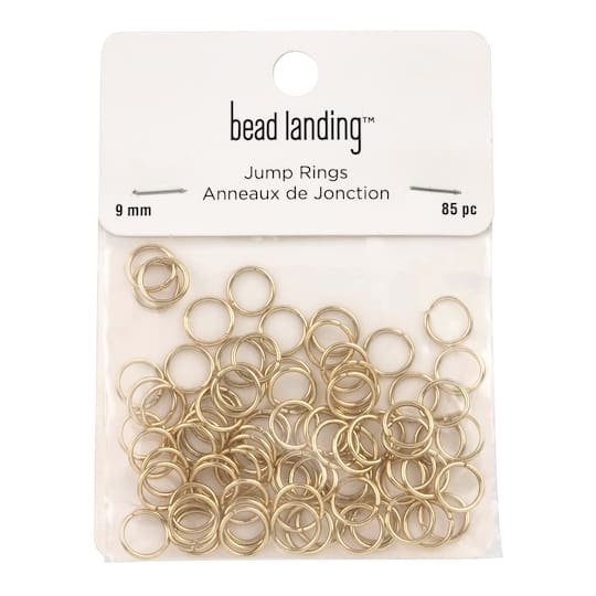 12 Packs: 85 ct. (1,020 total) 9mm Gold Jump Rings by Bead Landing™